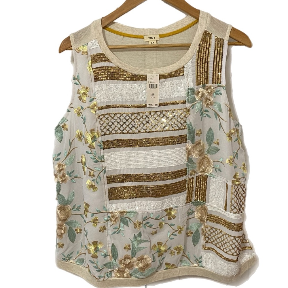 NWT-ANTHROPOLOGIE TANK size 2X